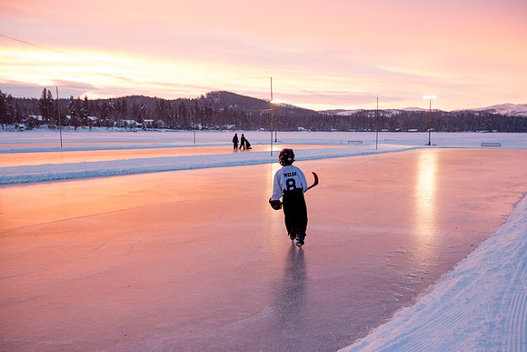 Seeley Lake Pond Hockey