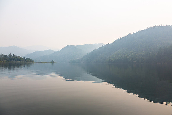 The smoke, Lewiston lake, we departed....