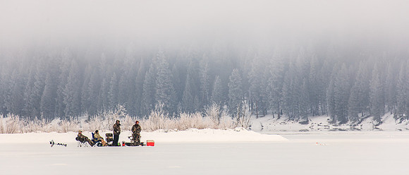Ice Fishing on Salmon Lake
